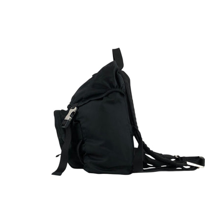 PRADA Tessuto Triangle Logo Backpack Black Vintage 6jg2ux