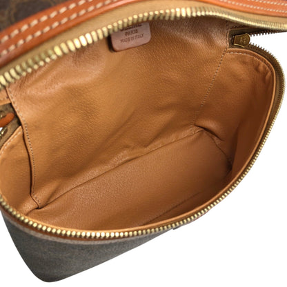 CELINE Macadam Blason Two-way Handbag Shoulder bag Vanity bag Brown Vintage 2h745p