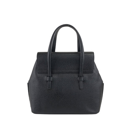 LOEWE Logo Embossed Handbag Black Vintage ycdaui
