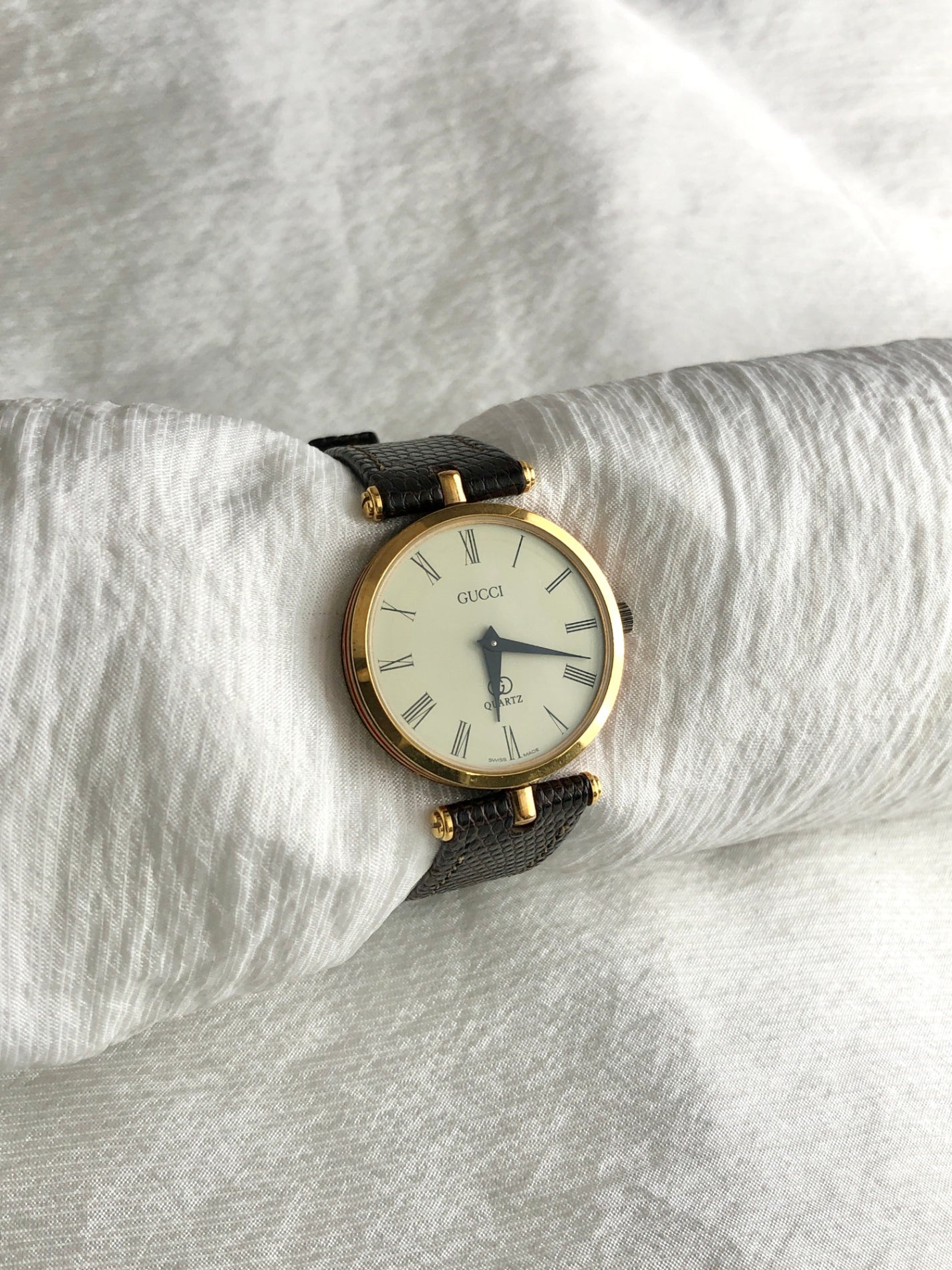 GUCCI Quartz Watch Brown Vintage k6esmt