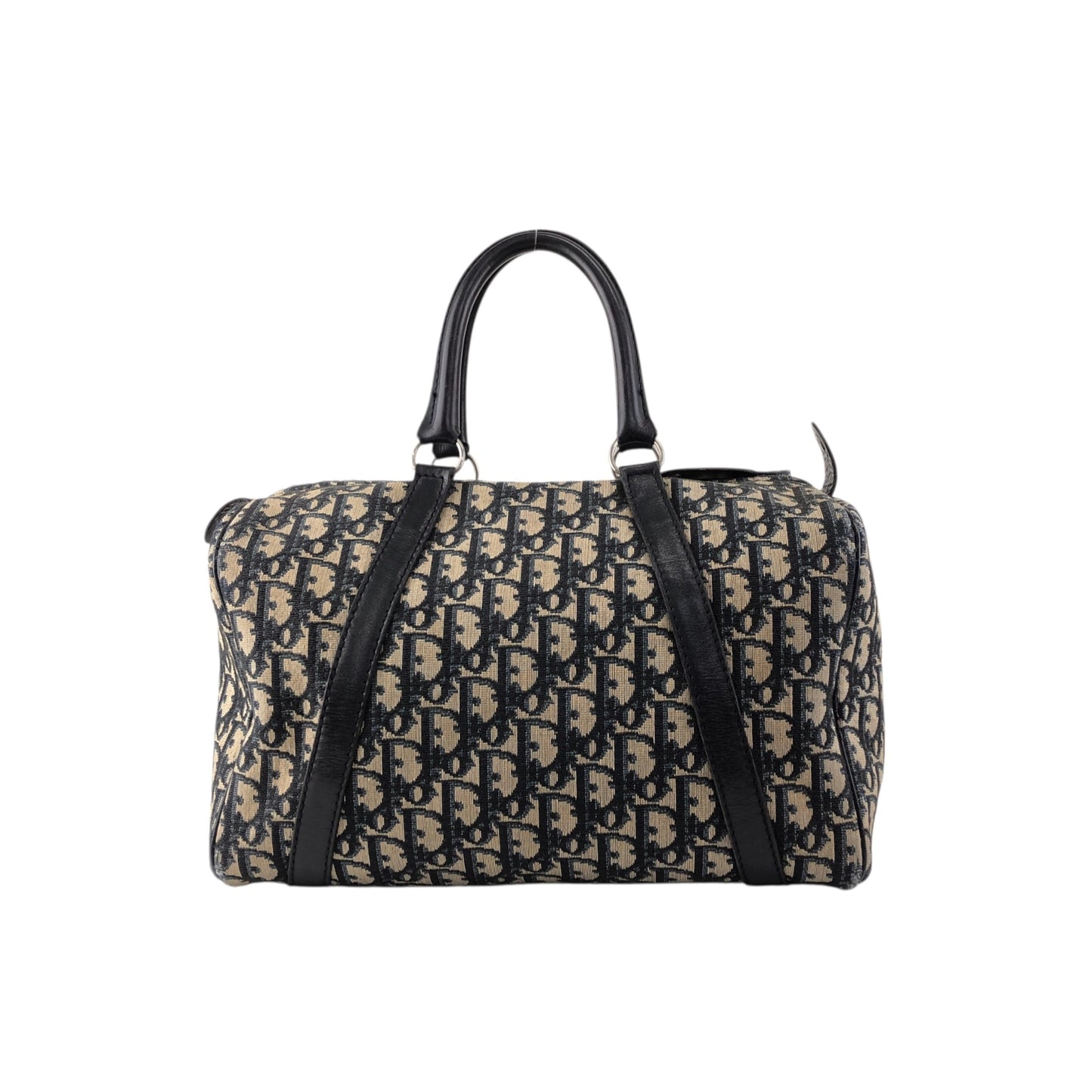 Christian Dior Trotter Small Boston bag Handbag Navy Vintage 6524f6