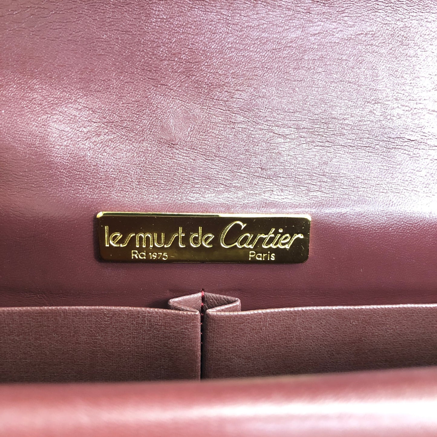 Cartier Logo Shoulder bag Bordeaux Vintage pzxb5v