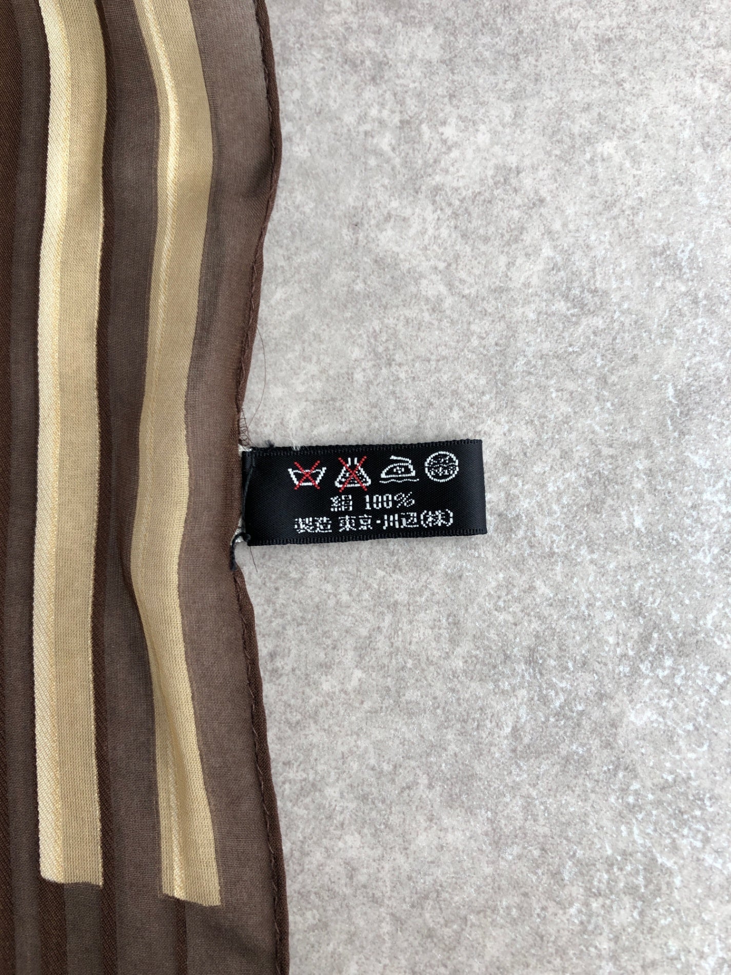 Yves Saint Laurent YSL Logo Scarf Brown Vintage m6dnrp