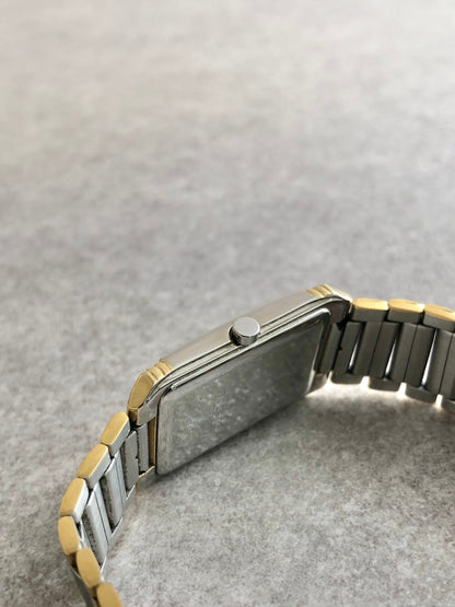 Yves Saint Laurent Quartz Watch Silver×Gold 5421-H08789Y Vintage xvmrug