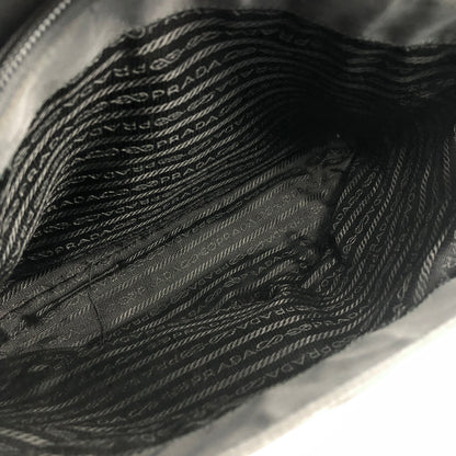 PRADA Triangle Logo  Nylon Handbag Black Vintage a3ew6f