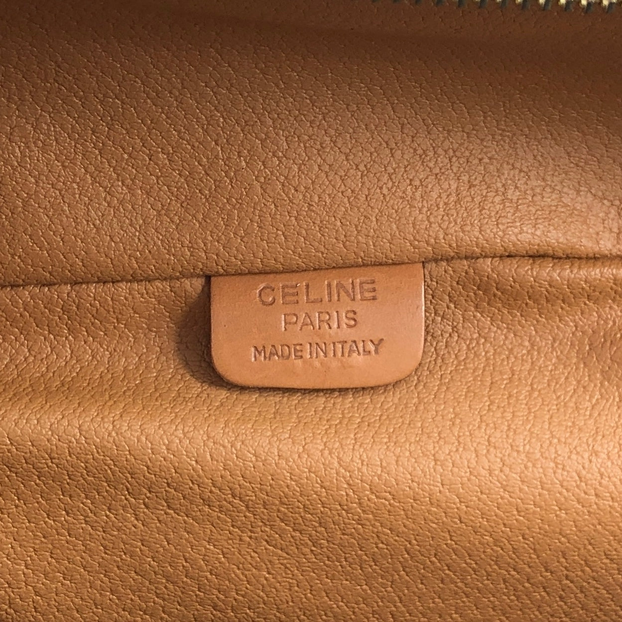 CELINE Macadam Blason Handbag Vanity bag Brown Vintage 4upm5f