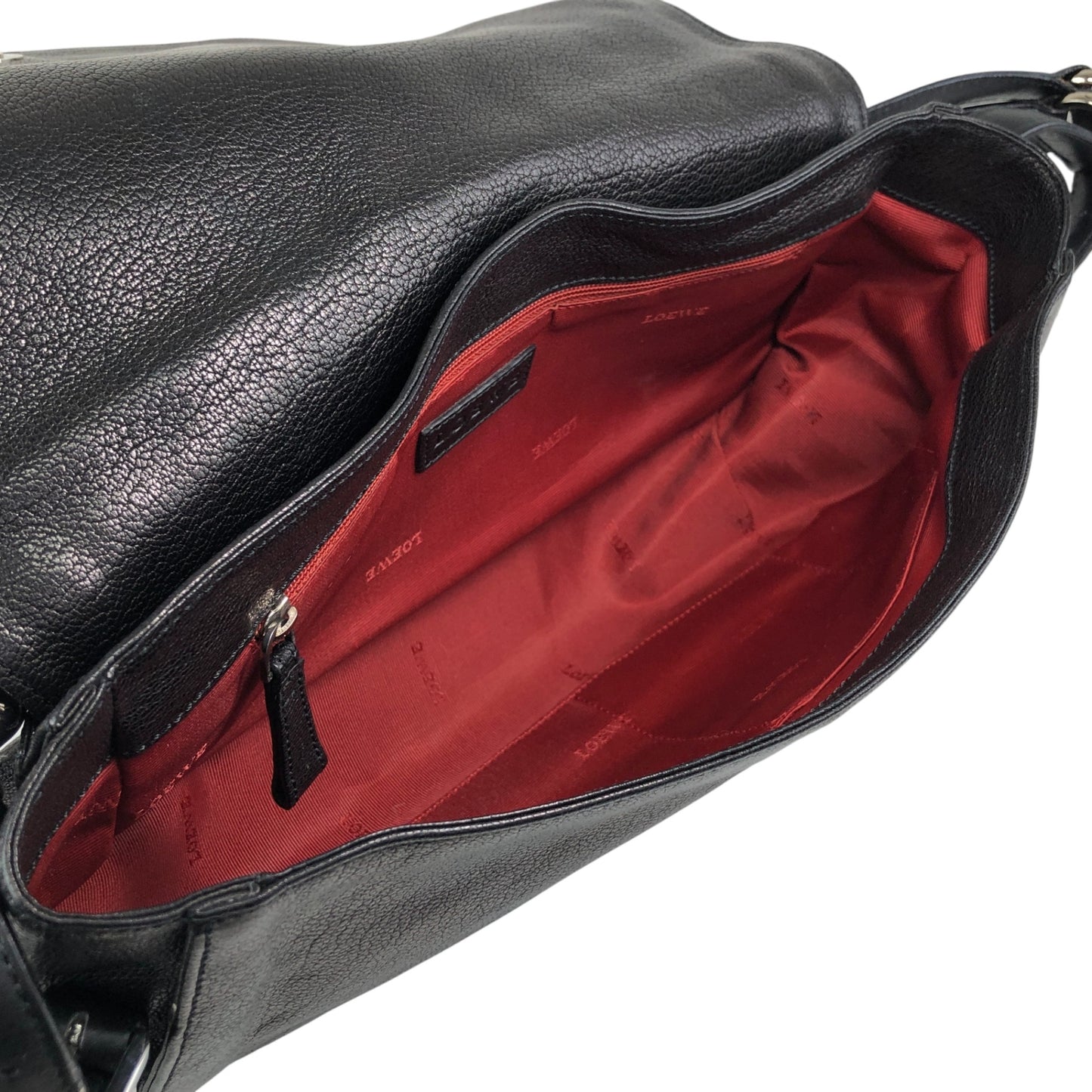 LOEWE Anagram Shoulder bag Black Vintage 8s3xv4