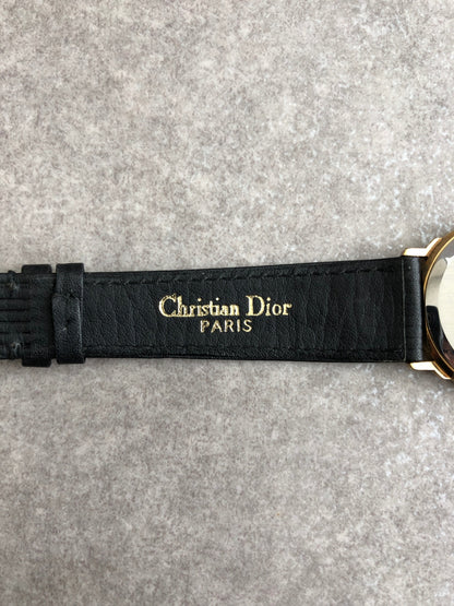 Christian Dior  CD Logo   Watch Gold×Black Vintage 2y2w4k