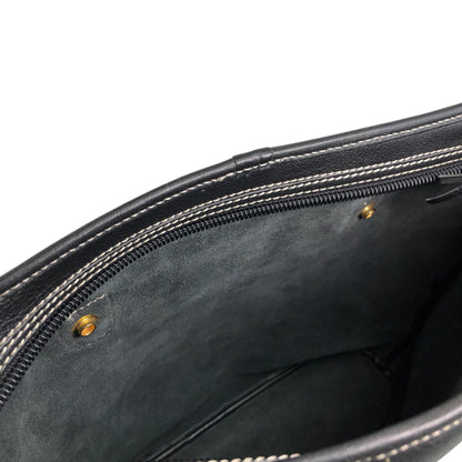 Christian Dior CD Logo Handbag Totebag Black Vintage 66ksm7