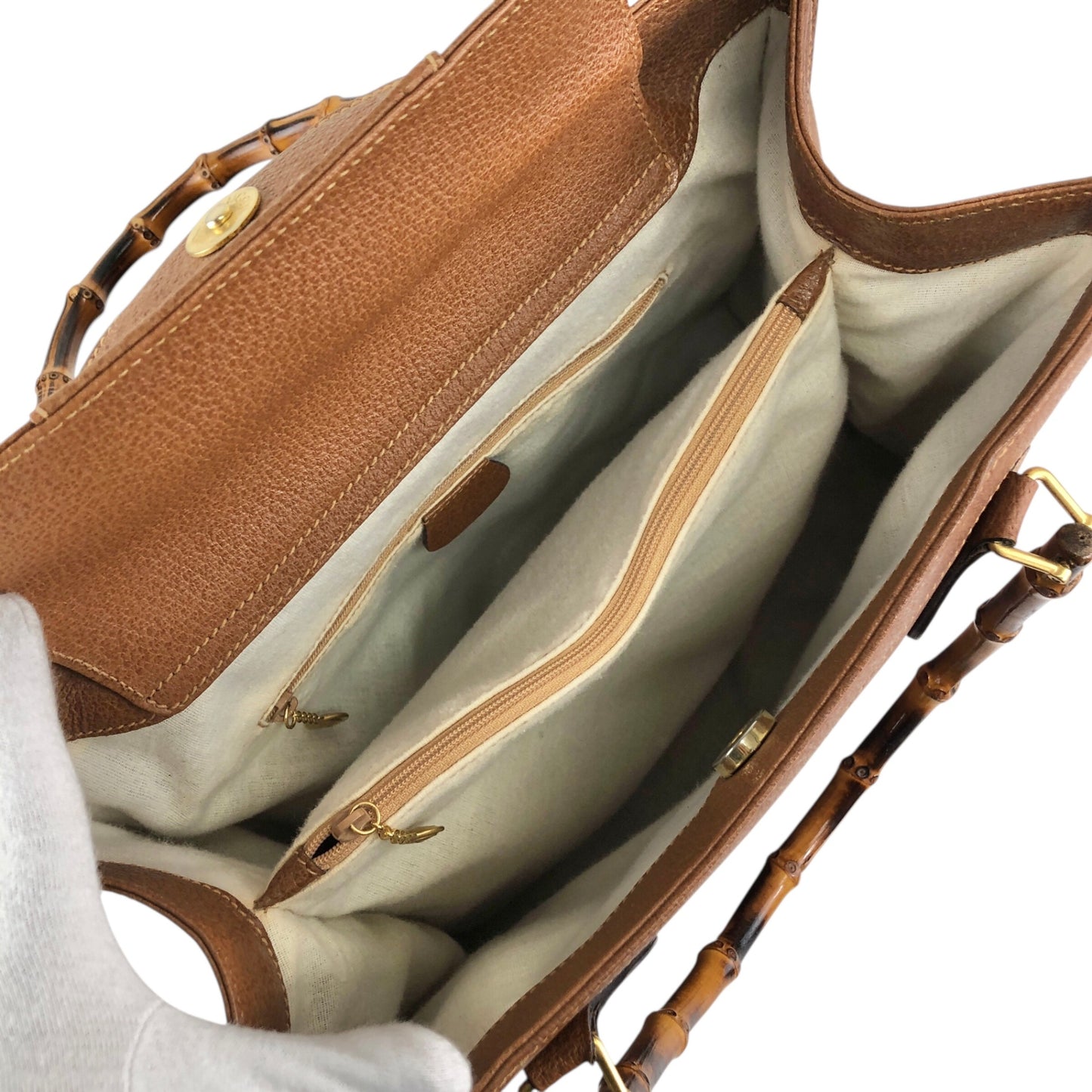GUCCI Bamboo Handbag Brown Vintage  mxx3h2