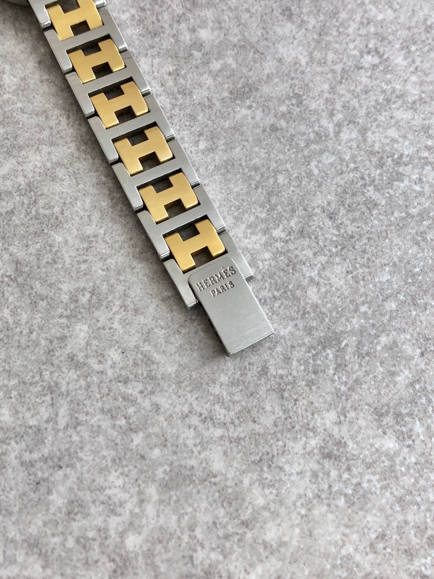 HERMES Watch Silver×Gold Vintage wri6ch