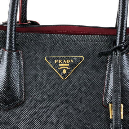PRADA Triangle Logo Handbag Black Vintage n54bxv