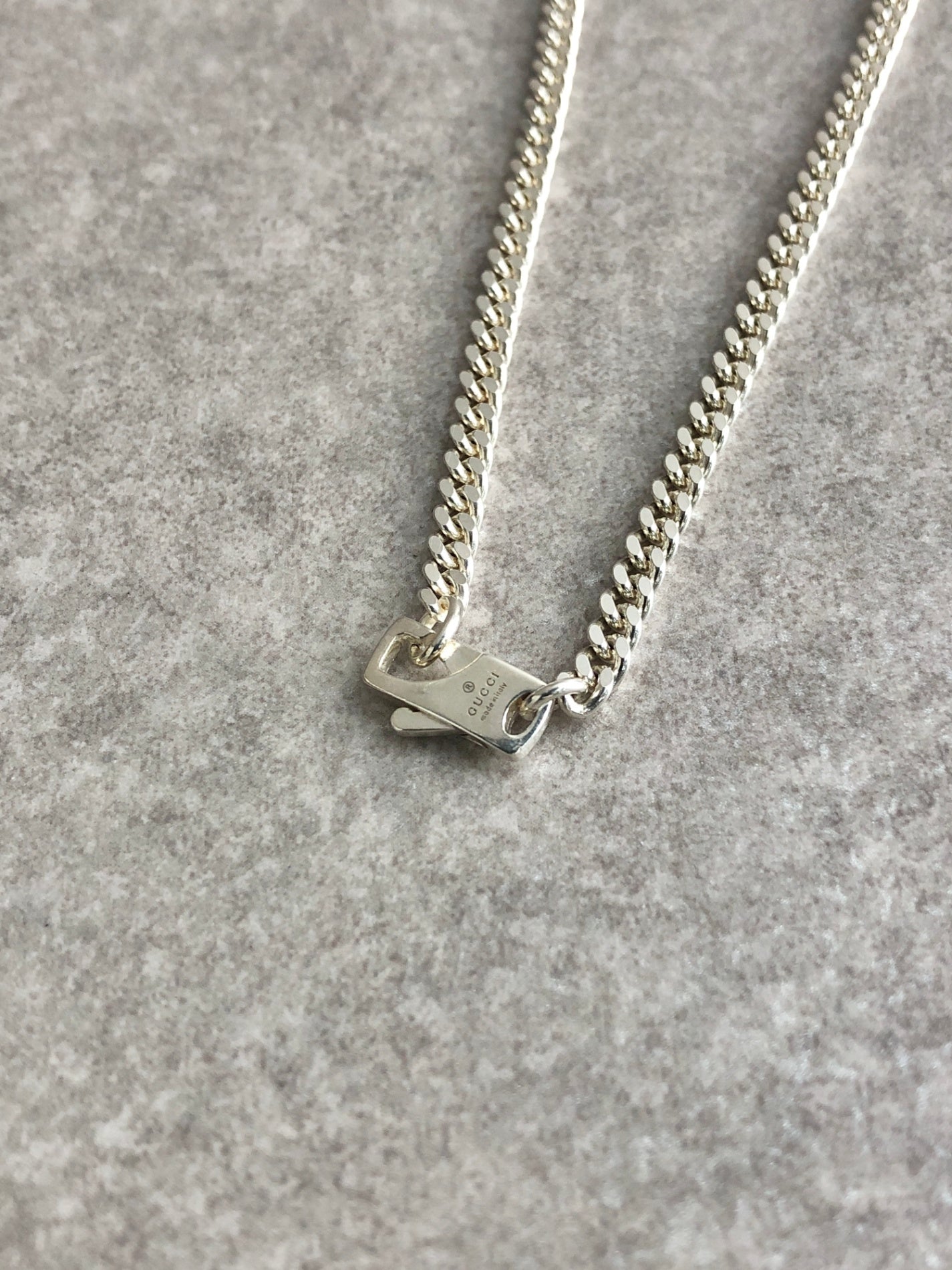 GUCCI Interlocking SILVER925 Necklace Silver Vintage wfkvih
