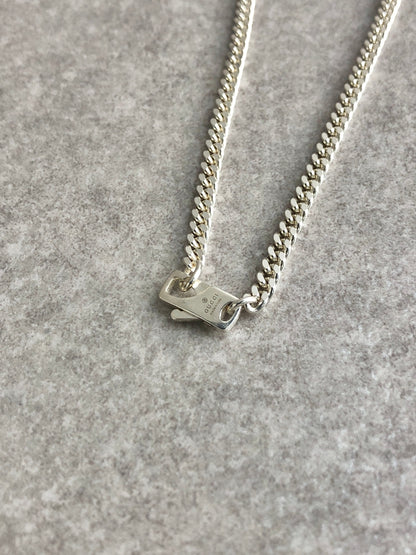 GUCCI Interlocking SILVER925 Necklace Silver Vintage wfkvih