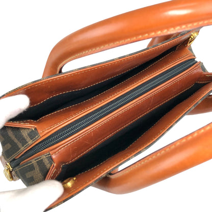 FENDI Zucca Logo Handbag Boston bag Brown Vintage ewdytc