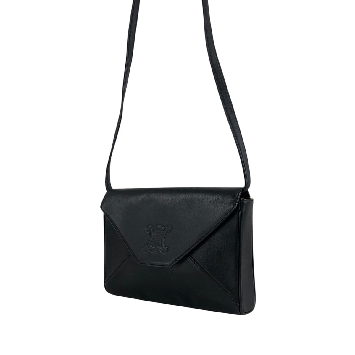 CELINE Triomphe Shoulder bag Black Vintage y7xmc7