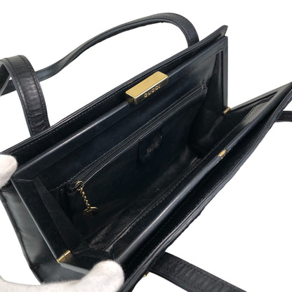GUCCI Metal Clasp Totebag Black Vintage mzwmr5