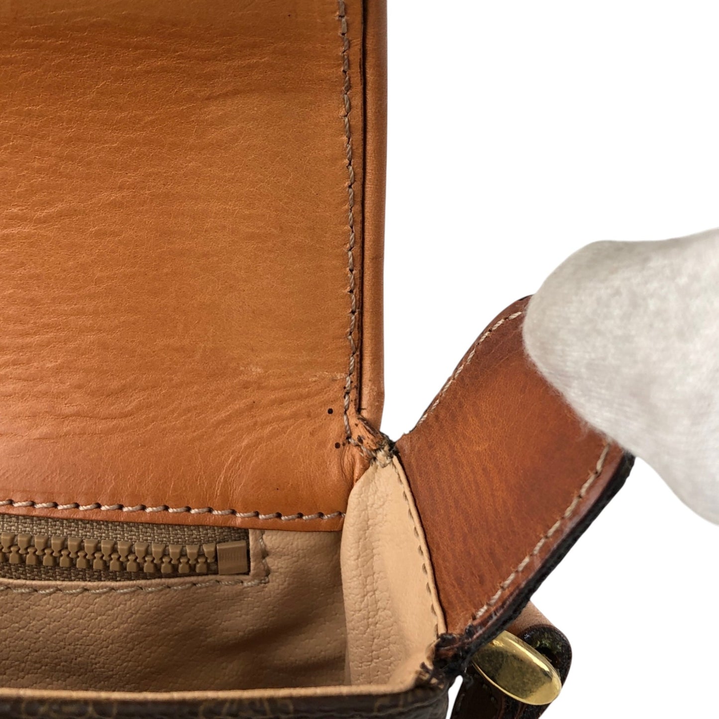 CELINE Macadam Blason Shoulder bag Brown Vintage bgeuwn