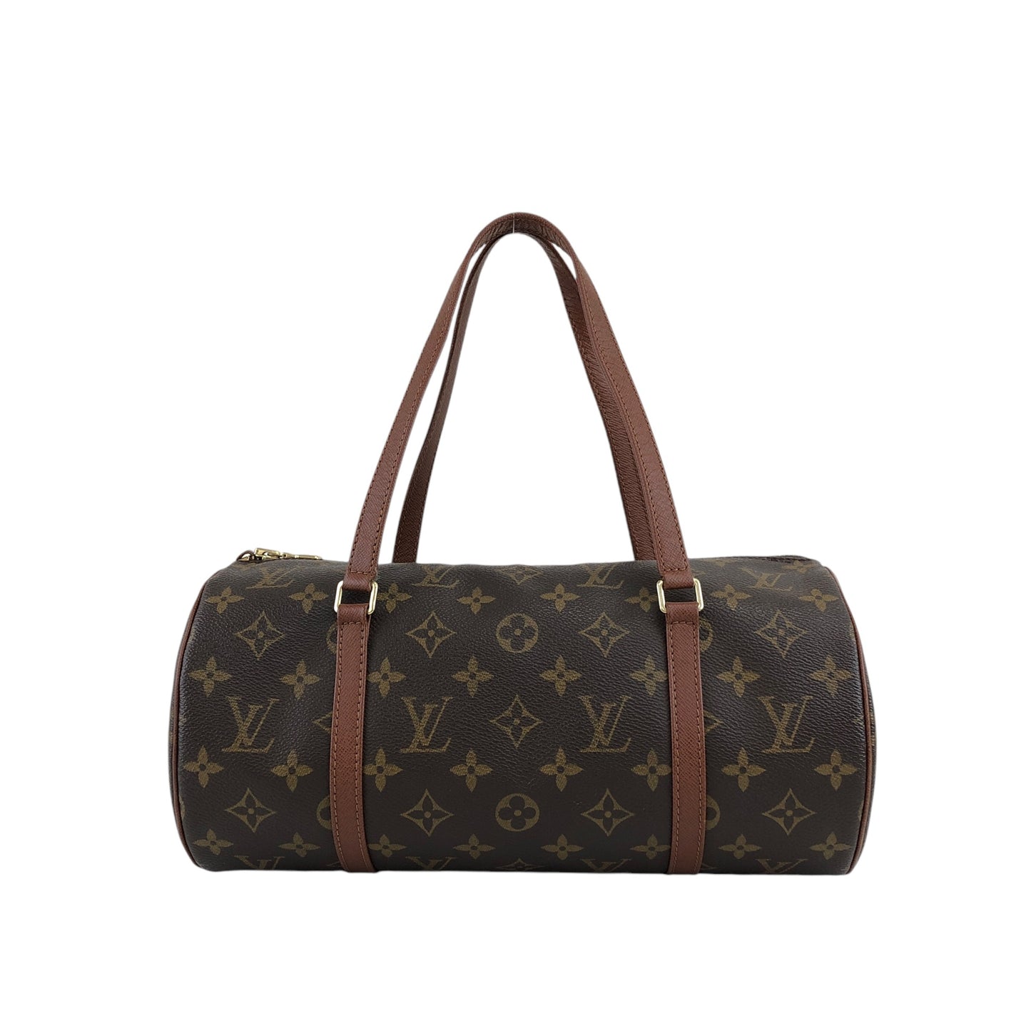 LOUIS VUITTON Monogram Handbag Brown Vintage 8j754k