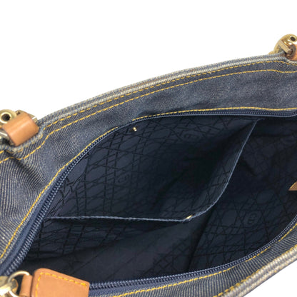 Christian Dior Logo Handbag Totebag Indigo Vintage kxnt2a