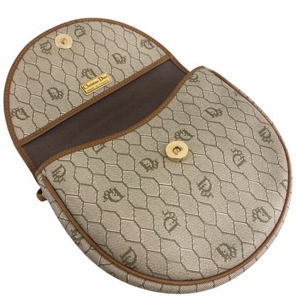 Christian Dior Honeycomb Pattern Shoulder bag Beige Vintage 6kz754