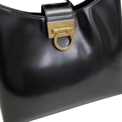 Salvatore Ferragamo Gancini Shoulder bag Black Vintage j6g6xf