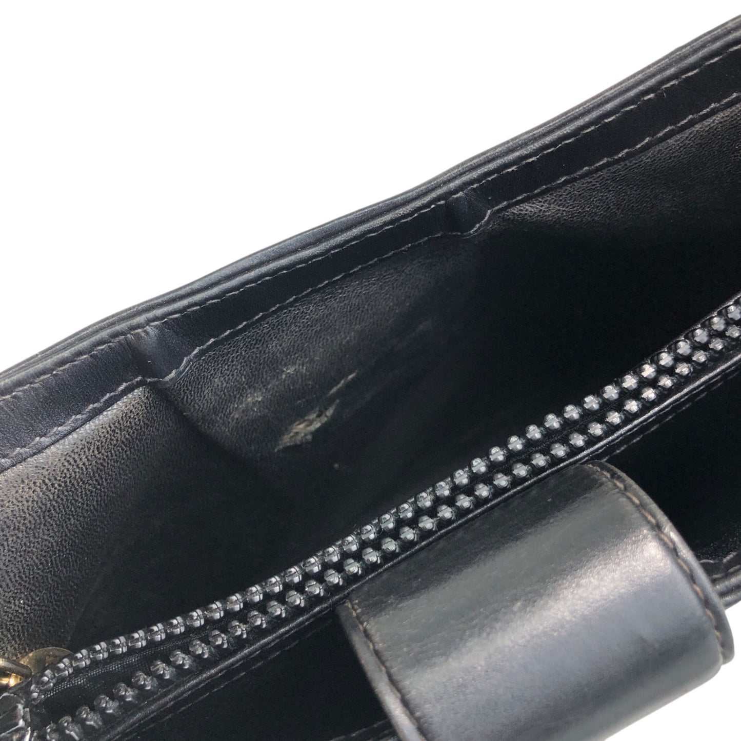 CELINE Blason Turn Lock Shoulder bag Black Vintage rpzpkc