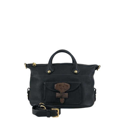 LOEWE Anagram Two-way Handbag Shoulder bag Black Vintage 2n8mxe
