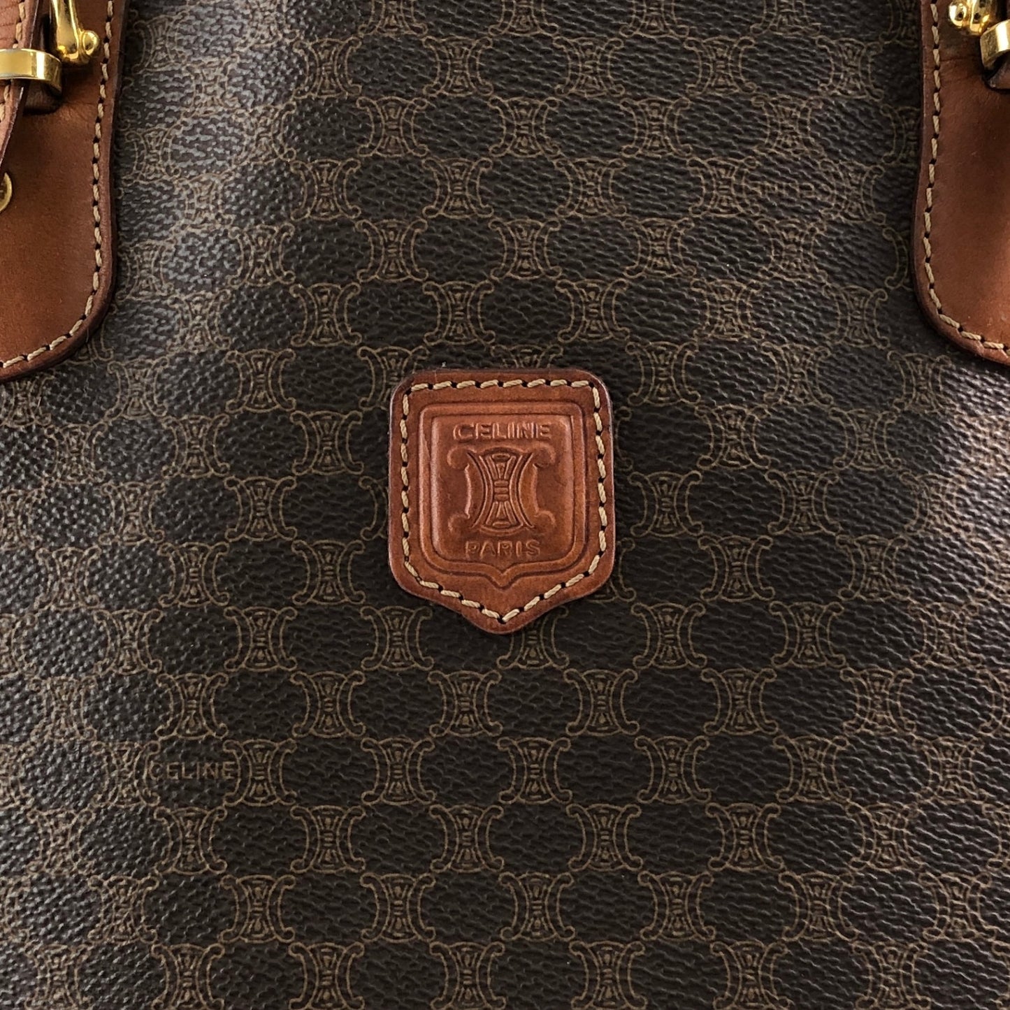 CELINE Macadam Blason Totebag Brown Vintage yvj7zp
