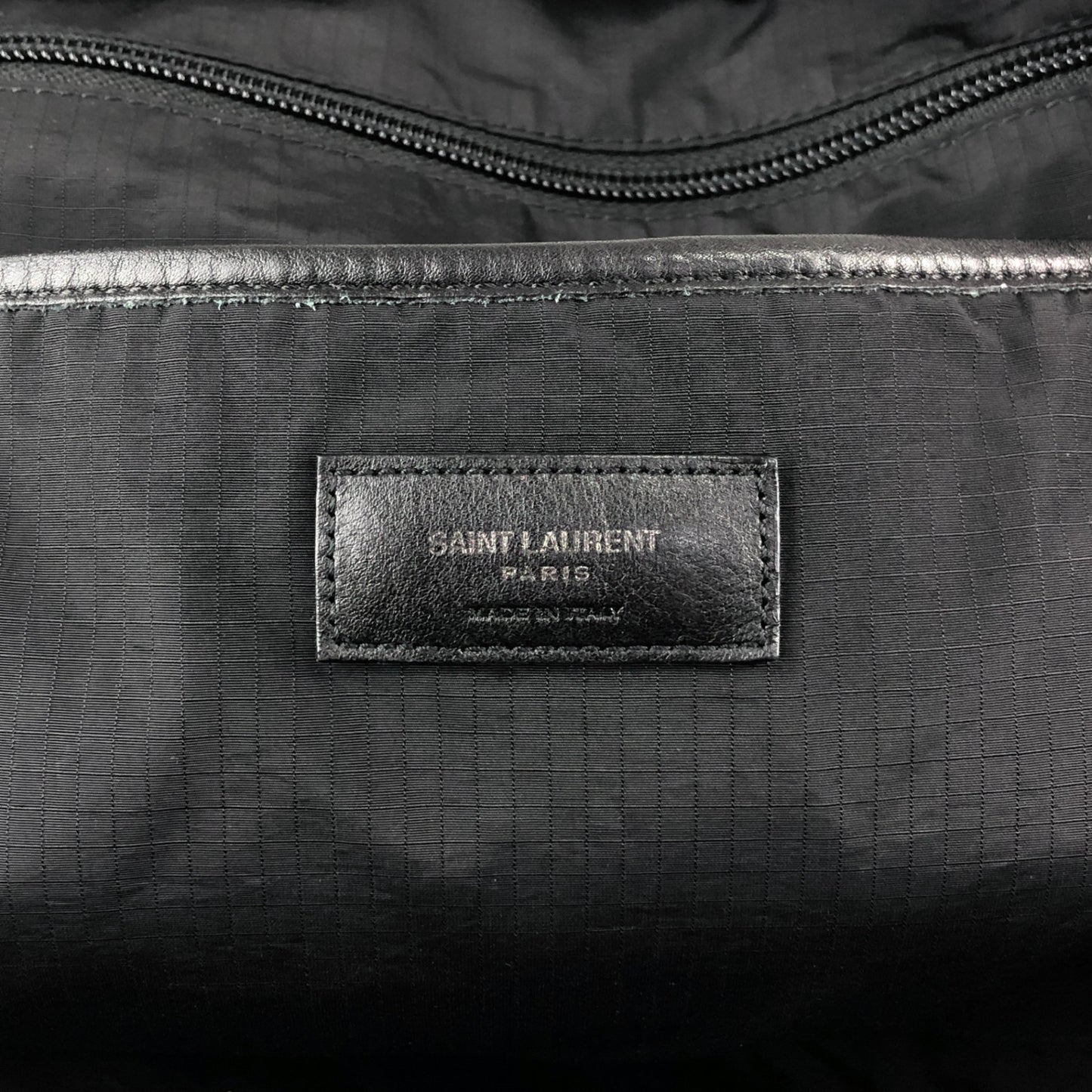 Yves Saint Laurent Logo Backpack Black Vintage 7tw3dp