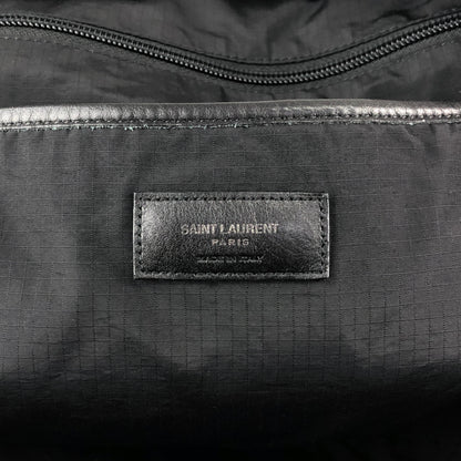 Yves Saint Laurent Logo Backpack Black Vintage 7tw3dp