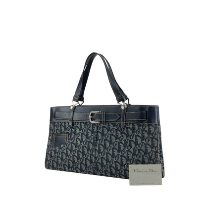 Christian Dior Trotter Handbag Navy Vintage twjy5h