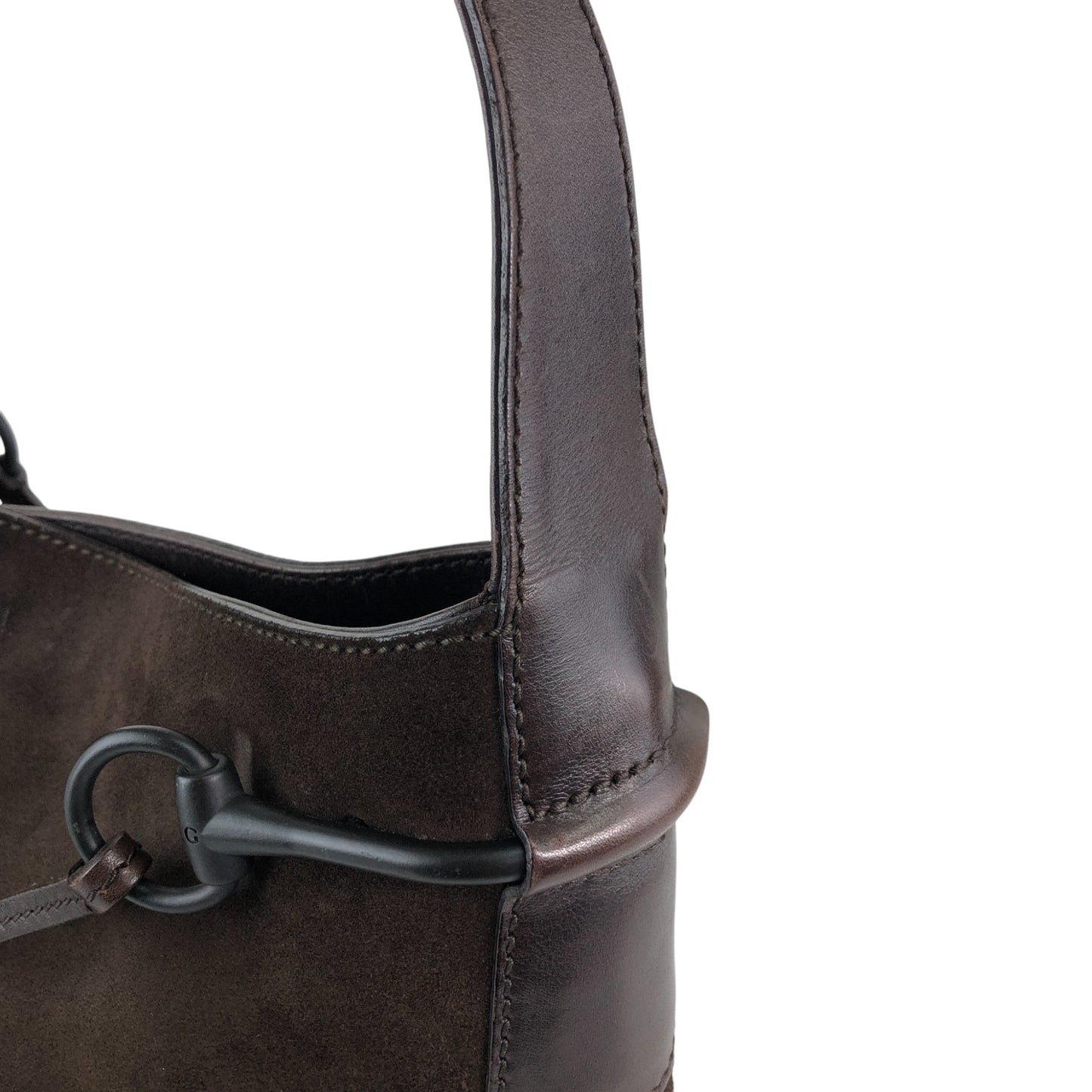GUCCI Horse Bit Shoulder bag Brown Vintage gk8eeb