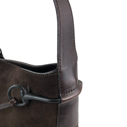 GUCCI Horse Bit Shoulder bag Brown Vintage gk8eeb