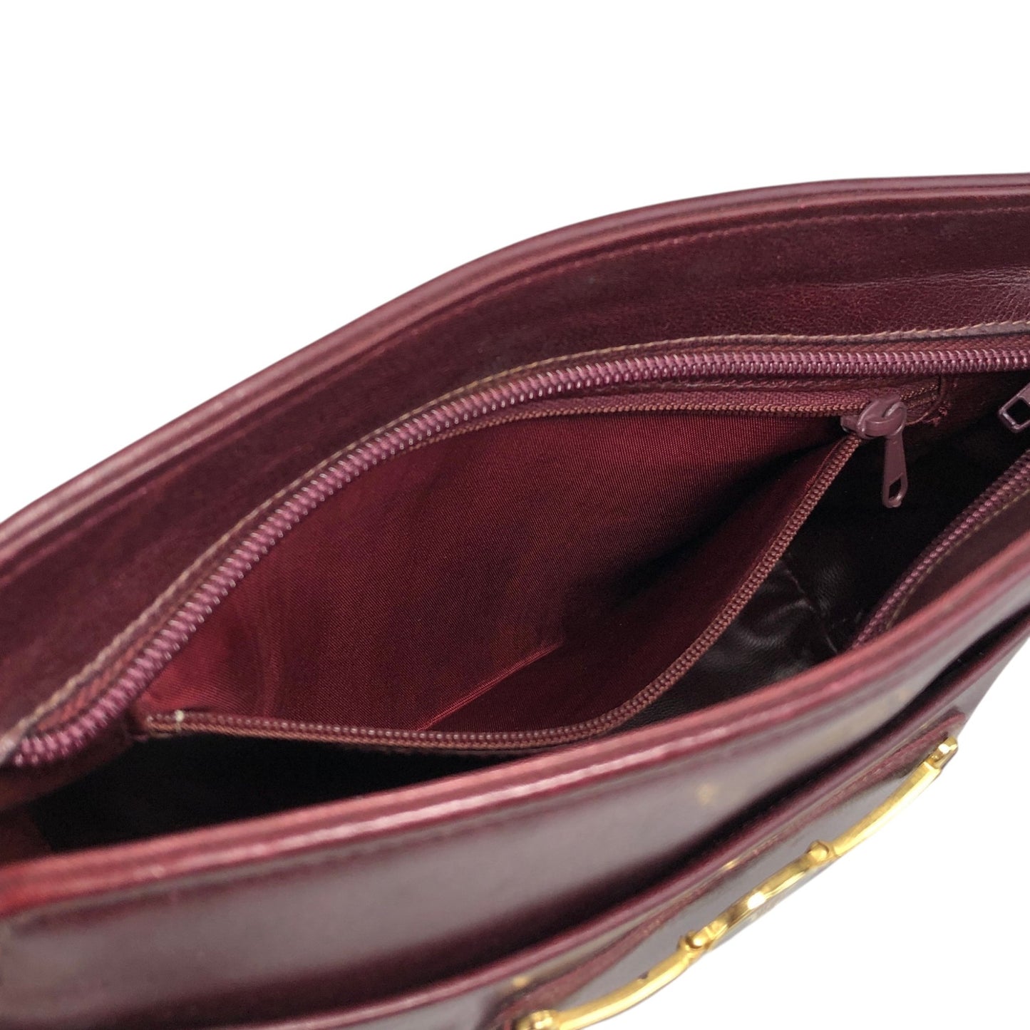 CELINE Triomphe Shoulder bag Bordeaux Vintage a62ugb