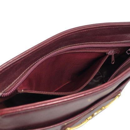CELINE Triomphe Shoulder bag Bordeaux Vintage a62ugb