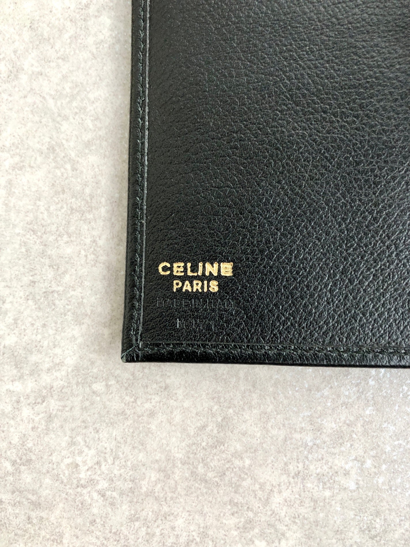 CELINE Horse Bit Long Wallet Black Vintage t6vnxy