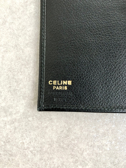 CELINE Horse Bit Long Wallet Black Vintage t6vnxy