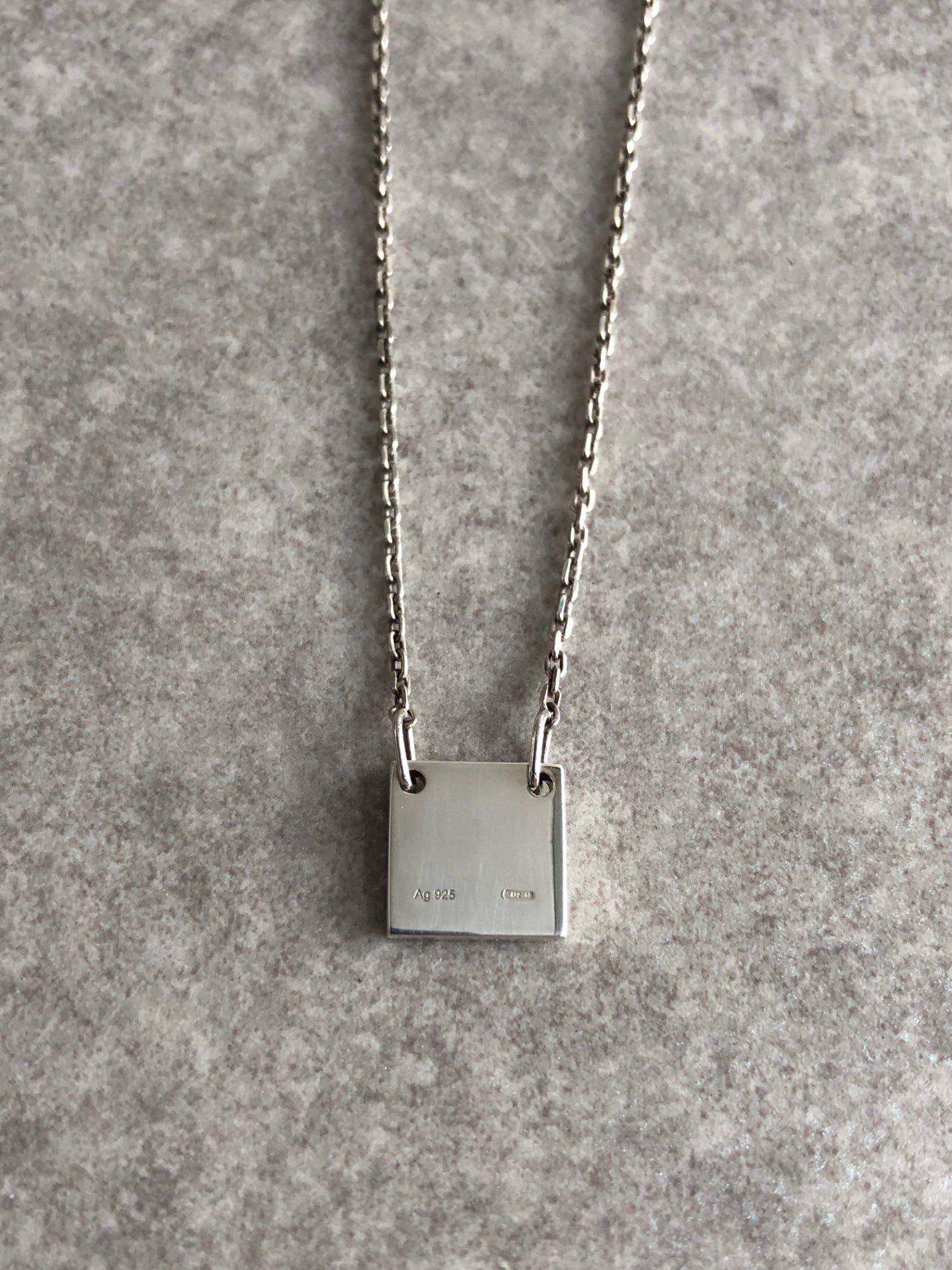 GUCCI Logo Necklace Silver 925 Vintage hkze3s