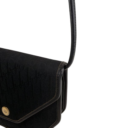 Christian Dior Trotter Logo Shoulder bag Black Vintage k5b8r3
