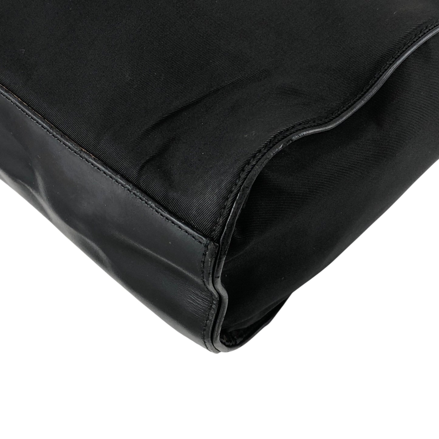 PRADA Tessuto Triangle Logo Totebag Black Vintage w67g35