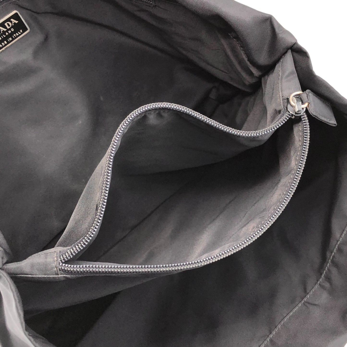 PRADA Tessuto Triangle Logo Totebag Black Vintage m8ccmn