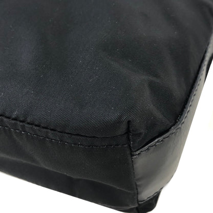 PRADA Triangle Logo Nylon Handbag Hobobag Black Vintage rd8vmt
