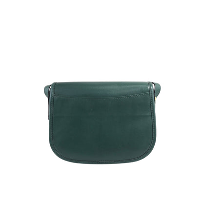 CELINE Gancini Shoulder bag Green Vintage 5xwwza