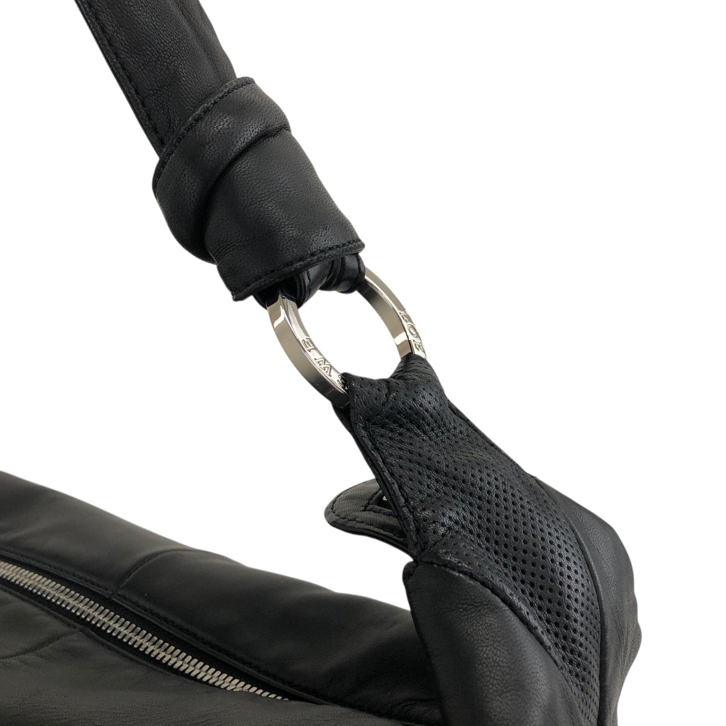 LOEWE Logo Shoulder bag Black Vintage yzt8gu