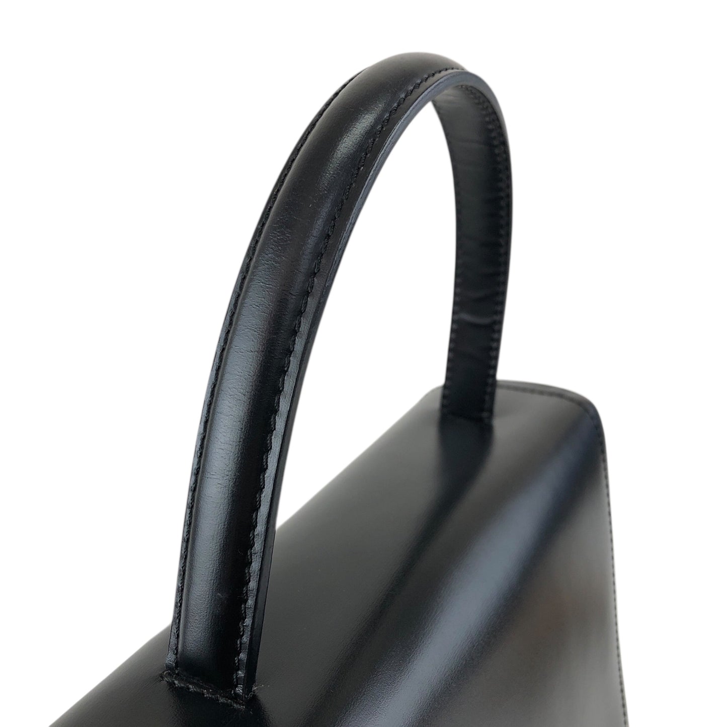 LOEWE Logo Two-way Handbag Shoulder bag Black Vintage 588t4s