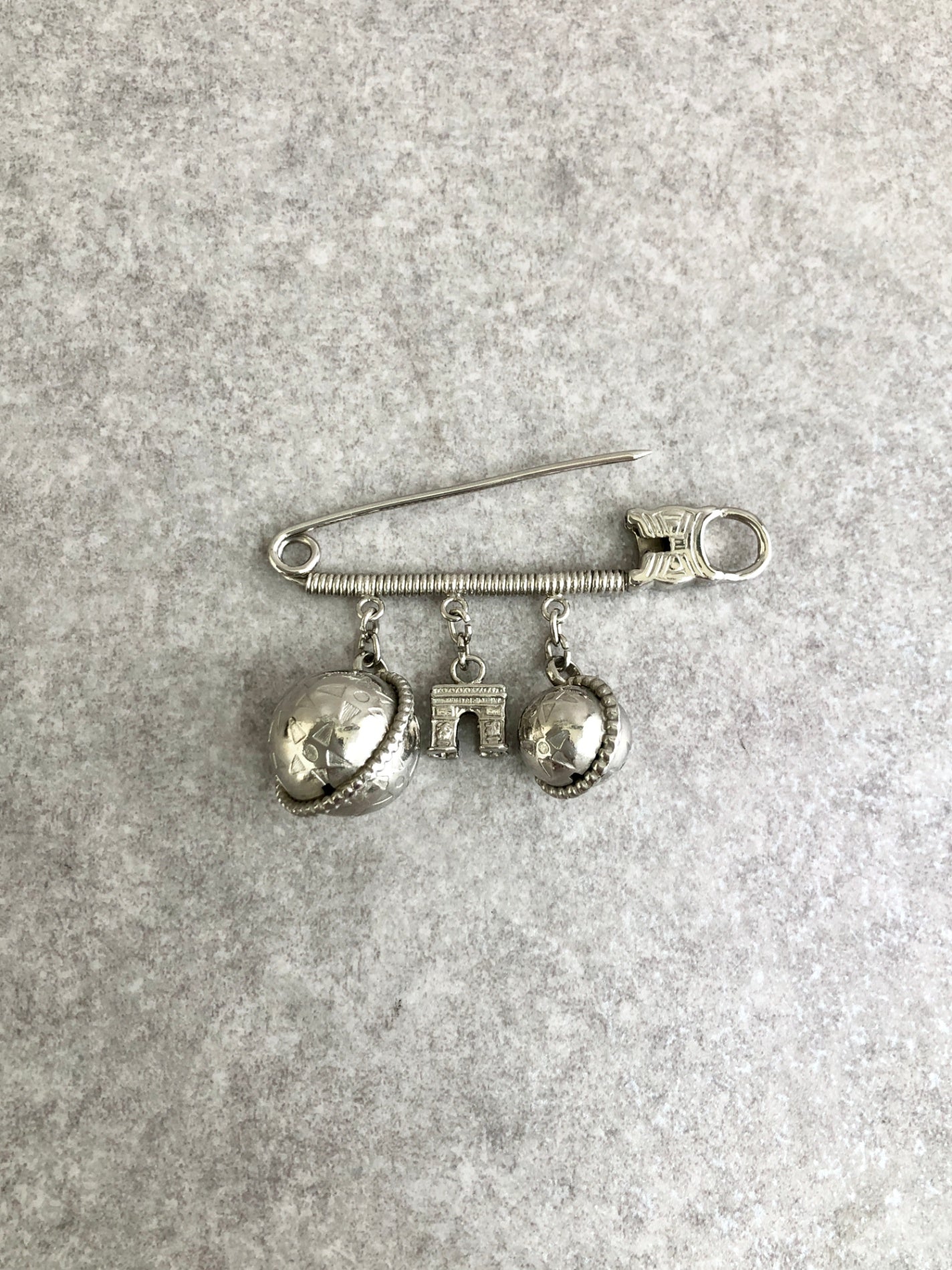 CELINE Starball Arc de Triomphe Brooch Silver Vintage 6xtd2k