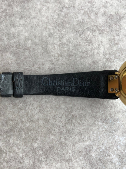 Christian Dior Quartz Watch Black Vintage ayfm3x