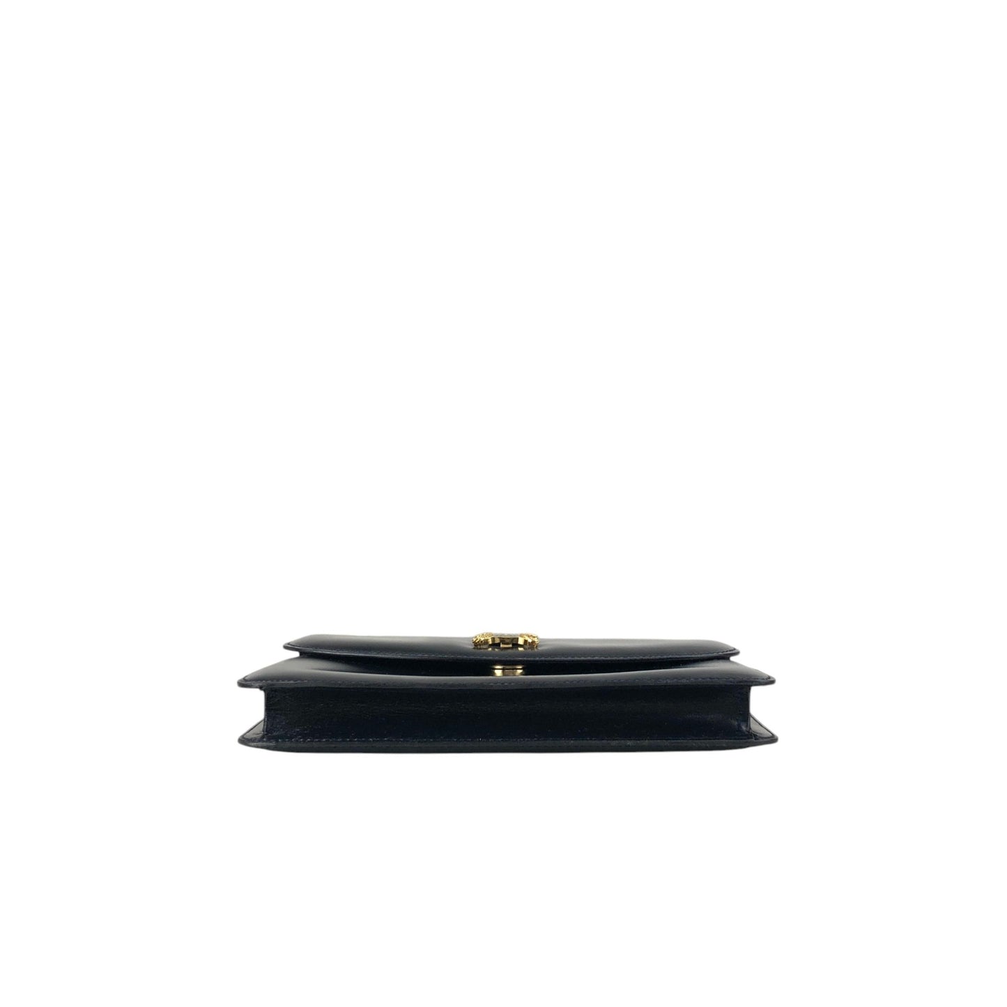 CELINE Triomphe Chain Shoulder bag Black Vintage thnjzk