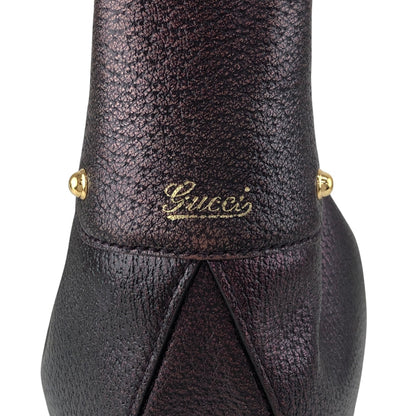 GUCCI Logo Shoulder bag Bordeaux Vintage wjm7n2